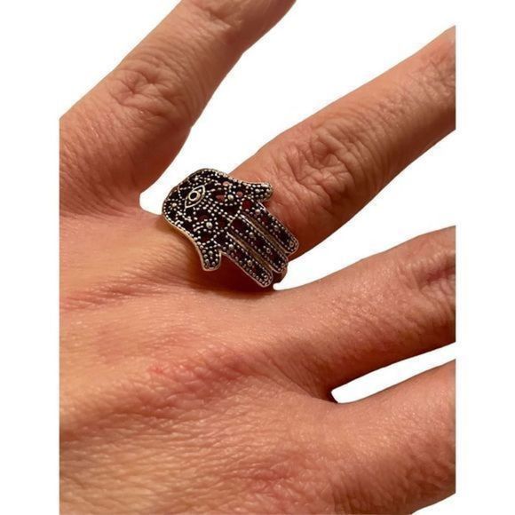 SILVER HAND RING - Picture 3 of 6